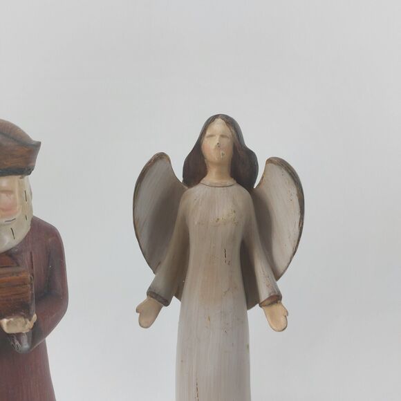 Christmas Nativity Holiday Three Wise Men Wood-Like Angel - Picture 9 of 12